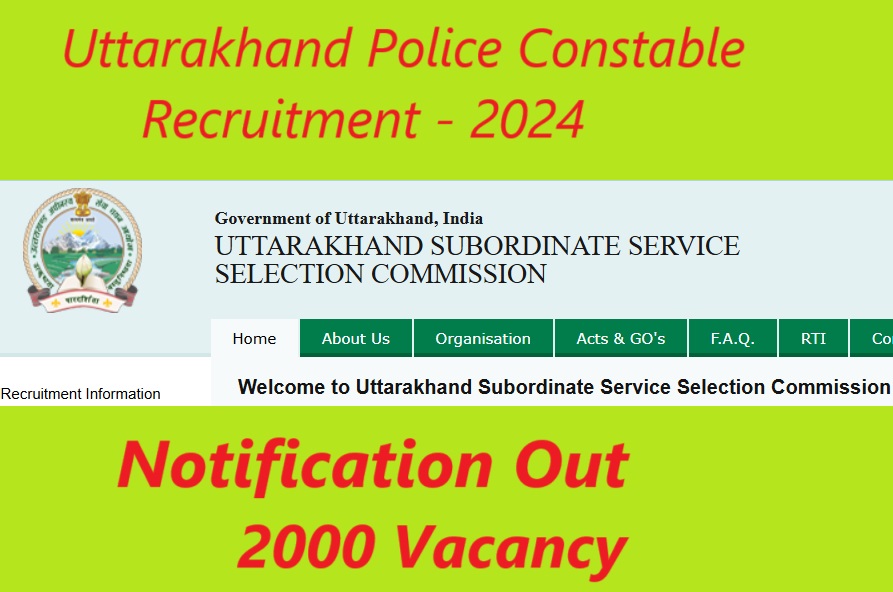 Uttarakhand Police Constable Recruitment 2024